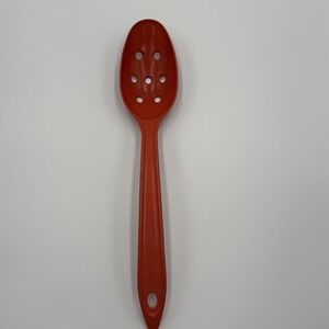 Vintage Copco Red Slotted Serving Spoon #700P Mid Century‎ Modern USA